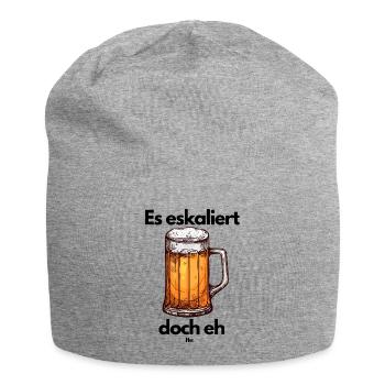 Malle Es eskaliert eh - Jersey-Beanie - Grau meliert - Vorne