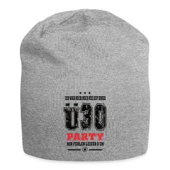 ich war noch nie auf einer Ü30 Party - Jersey-Beanie - Grau meliert - Vorne