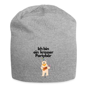 Malle Ich bin ein Partybär - Jersey-Beanie - Grau meliert - Vorne