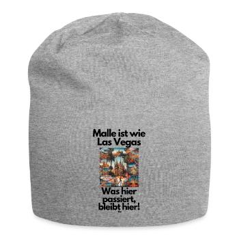 Malle Was auf Mallorca passiert bleibt Mallorca - Jersey-Beanie - Grau meliert - Vorne