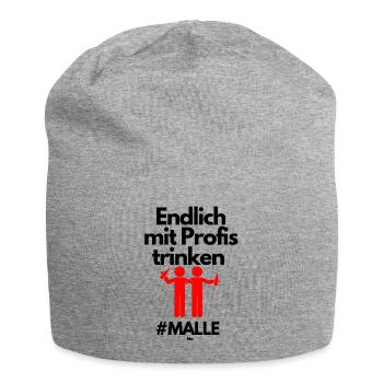 Malle Enfin boire avec des professionnels - Bonnet en jersey - gris chiné - Devant