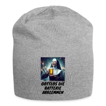 Malle impie débrancher la batterie boire de la bière 1 - Bonnet en jersey - gris chiné - Devant