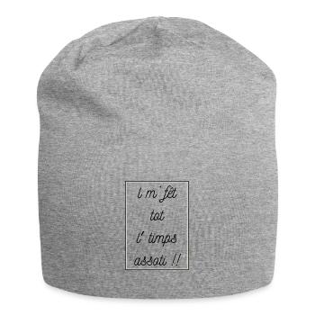 l m fêt tot l timps assoti - Bonnet en jersey - gris chiné - Devant