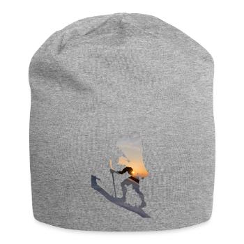 Mountain Conqueror - Jersey Beanie - heather grey - Front