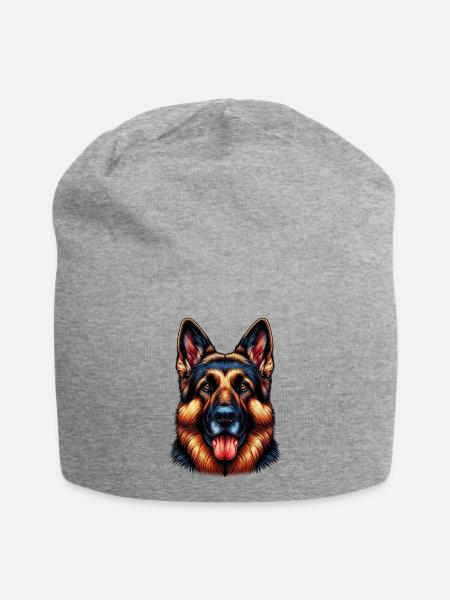 Deutscher Schäferhund - Jersey-Beanie - Grau meliert