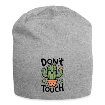 Ne pas toucher - Bonnet en jersey - gris chiné - Devant