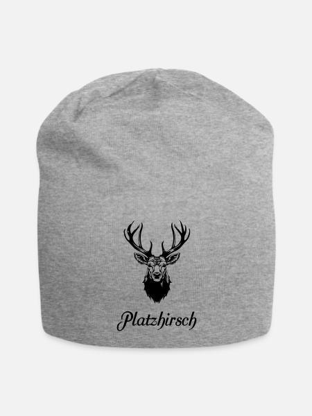 Platzhirsch - Jersey-Beanie - Grau meliert