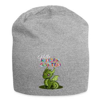 Bonjour la maternelle - Bonnet en jersey - gris chiné - Devant