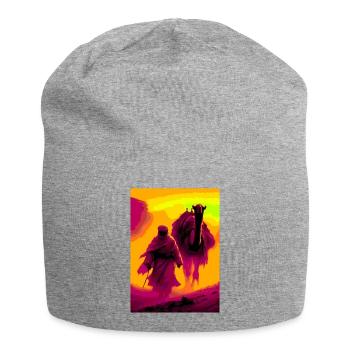 Bédouin dans le Désert - Bonnet en jersey - gris chiné - Devant