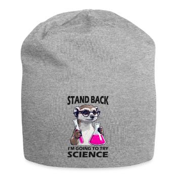 Stand Back - Meerkat in Science Mode - Jersey Beanie - heather grey - Front