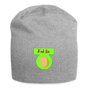 Ich habe die Kartoffel - Jersey-Beanie - Grau meliert - Vorne