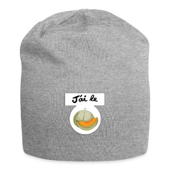 Ich habe die Melone - Jersey-Beanie - Grau meliert - Vorne
