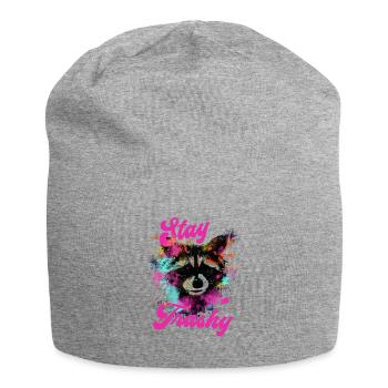 Restez trash - Bonnet en jersey - gris chiné - Devant