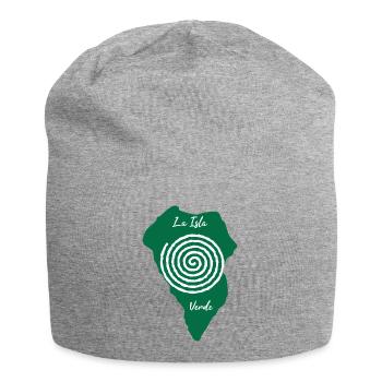 La Isla Verde La Palma Umriss Spiralzeichnung - Jersey-Beanie - Grau meliert - Vorne
