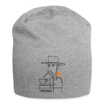 Espressionist - Espresso - Kaffee trinken - Jersey-Beanie - Grau meliert - Vorne