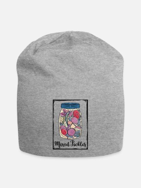 Mixed Pickles Glas - Jersey-Beanie - Grau meliert