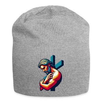 Christlicher Mann - Jersey-Beanie - Grau meliert - Vorne