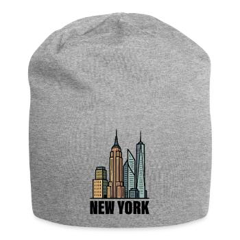 Horizon de New York - Bonnet en jersey - gris chiné - Devant