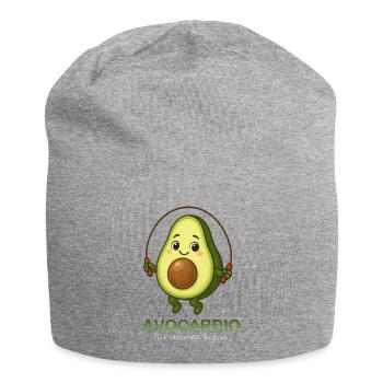 avocat sport corde sauter dessin animé avocardio noyau - Bonnet en jersey - gris chiné - Devant