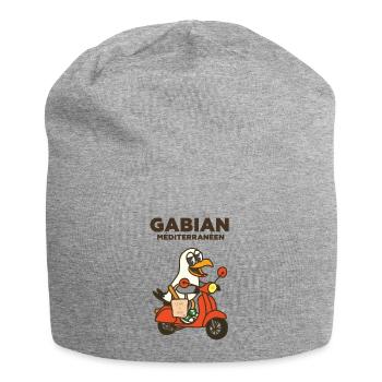 Gabian Méditerranéen sur scooter - Bonnet en jersey - gris chiné - Devant