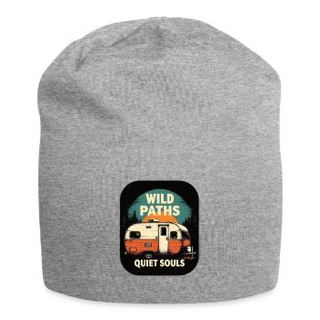 Camping live - Wild Paths Quiet Souls Camper Art - Jersey-Beanie - Grau meliert - Vorne