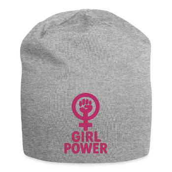 Girl Power : féministe moderne - Bonnet en jersey - gris chiné - Devant