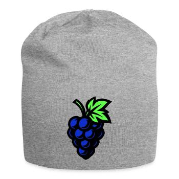Grapes Symbol Grapes - Jersey Beanie - heather grey - Front