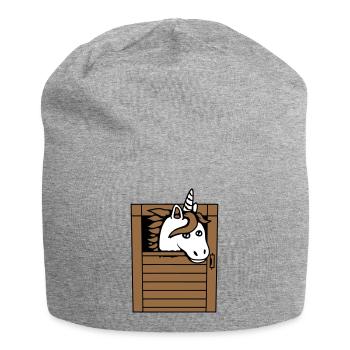 Licorne Cheval Cheval Écurie Poney Cheval Peeps Mignon - Bonnet en jersey - gris chiné - Devant