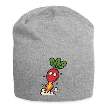 Radieschen-Raketen-Explosion - Jersey-Beanie - Grau meliert - Vorne