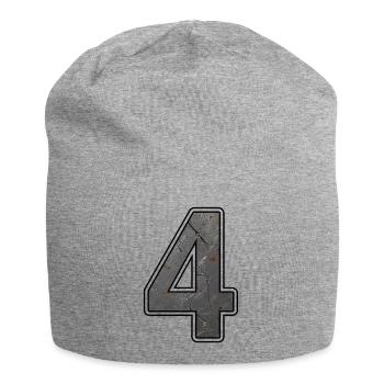 Texture métal quatre grunge - Bonnet en jersey - gris chiné - Devant