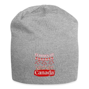 Elbows Up Canada Protest T-shirt  - Jersey Beanie - heather grey - Front
