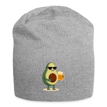 Avocado Bier – chilliger und schräger Humor - Jersey-Beanie - Grau meliert - Vorne