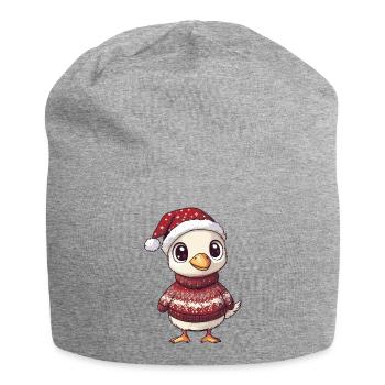 Noël en din - Bonnet en jersey - gris chiné - Devant
