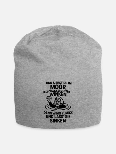 schwiegermutter spruch böse gemein - Jersey-Beanie - Grau meliert