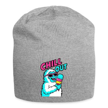 Chill Out Yeti - Jersey Beanie - heather grey - Front