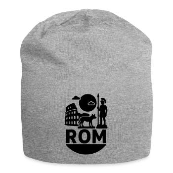 rom silhouette wahrzeichen - Jersey-Beanie - Grau meliert - Vorne