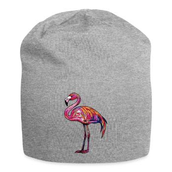 Flamingo Bunt - Jersey-Beanie - Grau meliert - Vorne