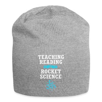 Bookworm Reading Primary School Teacher - Jersey Beanie - heather grey - Front
