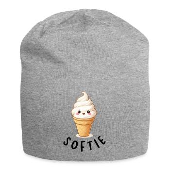 Kawaii Eiscreme auf Waffel - Jersey-Beanie - Grau meliert - Vorne