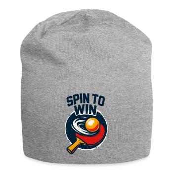 Spin to Win - Ping Pong - Jersey Beanie - heather grey - Front