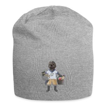 Paresseux avec panier et hamac - Bonnet en jersey - gris chiné - Devant