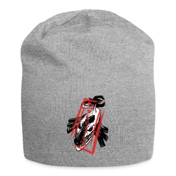 The defeated: Shark Monster - Jersey Beanie - heather grey - Front
