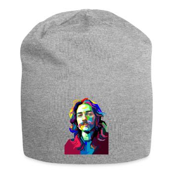 Trommelmusiker-Pop-Art - Jersey-Beanie - Grau meliert - Vorne