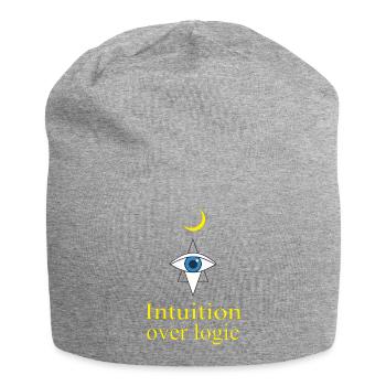 Intuition Over Logic - Jersey Beanie - heather grey - Front