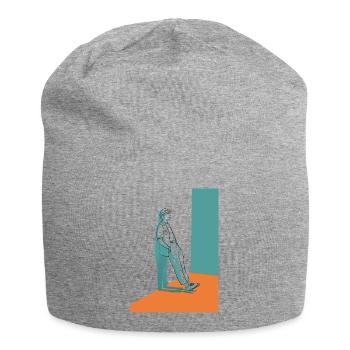 Urbane Silhouette - Jersey-Beanie - Grau meliert - Vorne