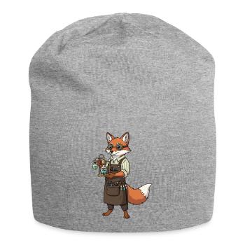 Fox Alchemist Steampunk Mad Scientist - Jersey Beanie - heather grey - Front