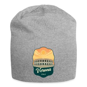 Verona Roman Arena Vintage Reiseabzeichen - Jersey-Beanie - Grau meliert - Vorne