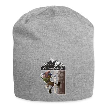 Eine Wurst abseilen - Jersey-Beanie - Grau meliert - Vorne