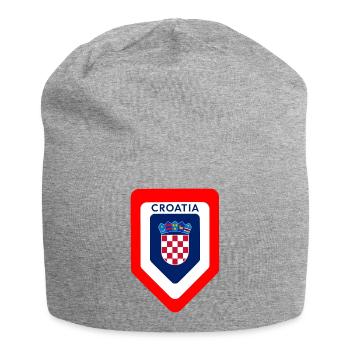 Kroatisches Wappen Emblem - Jersey-Beanie - Grau meliert - Vorne