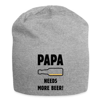 Papa Needs More Beer! (Vater Papi Bier / POS 2C) - Jersey-Beanie - Grau meliert - Vorne